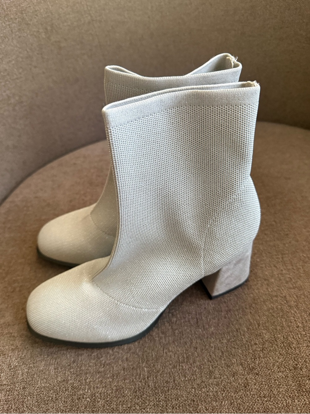 MIA Womens light gray Stretch Knit Ankle Boots